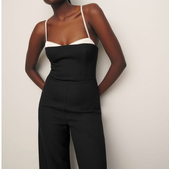Reformation Melanie Jumpsuit - Black - Picture 2 of 7